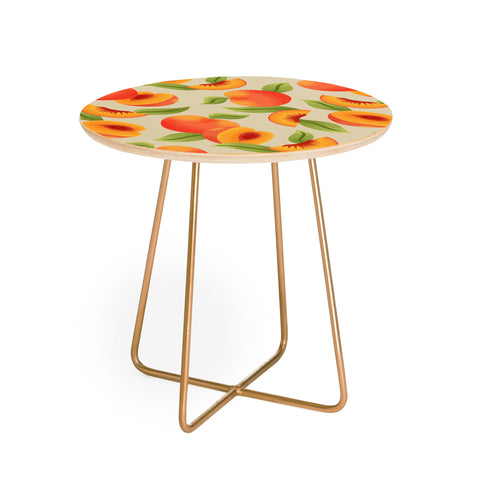 Jessica Molina Peach Pattern Round Side Table
