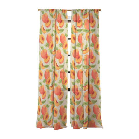 Jessica Molina Peach Pattern Sheer Non Repeat