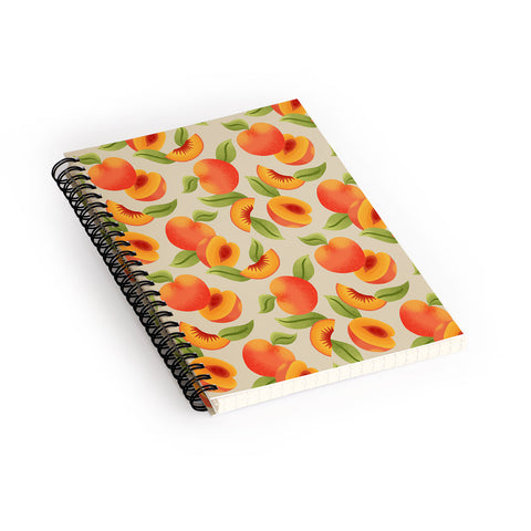 Jessica Molina Peach Pattern Spiral Notebook