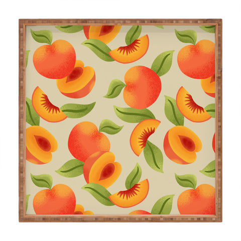 Jessica Molina Peach Pattern Square Tray