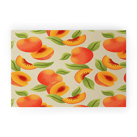 Jessica Molina Peach Pattern Welcome Mat