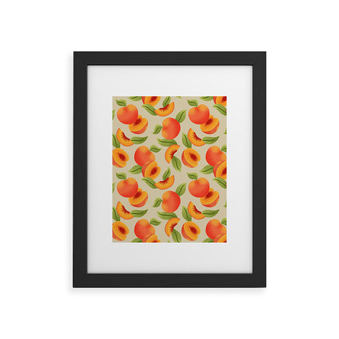 Jessica Molina Peach Pattern Framed Art Print
