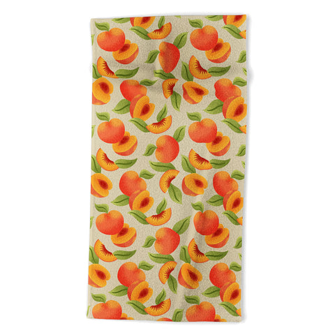 Jessica Molina Peach Pattern Beach Towel