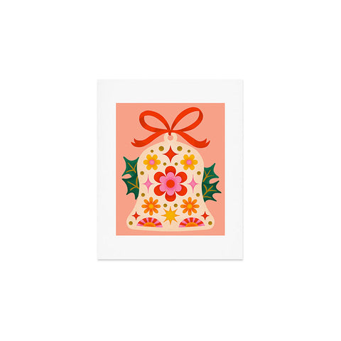 Jessica Molina Retro Christmas Sleigh Bell Art Print