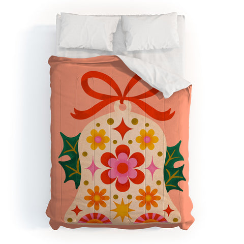 Jessica Molina Retro Christmas Sleigh Bell Comforter