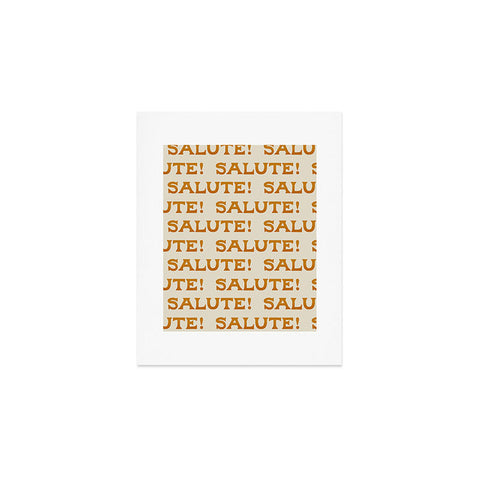 Jessica Molina Salute Gold Pattern on Cream Art Print