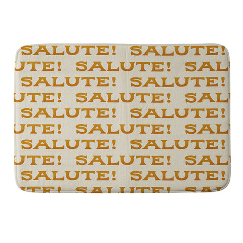 Jessica Molina Salute Gold Pattern on Cream Memory Foam Bath Mat