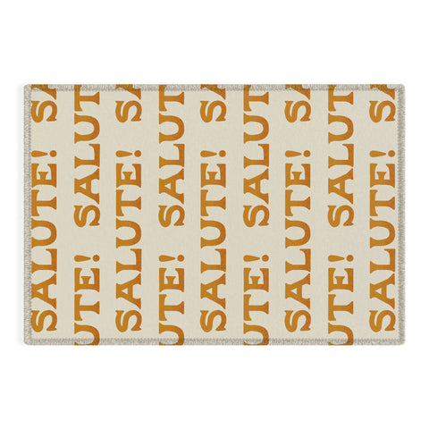 Jessica Molina Salute Gold Pattern on Cream Outdoor Rug