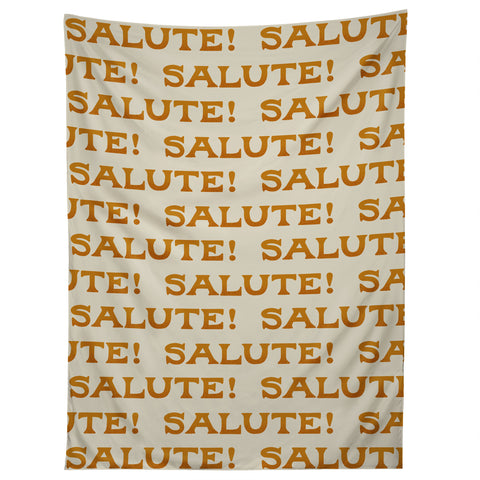 Jessica Molina Salute Gold Pattern on Cream Tapestry