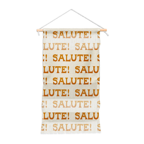 Jessica Molina Salute Gold Pattern on Cream Wall Hanging Portrait