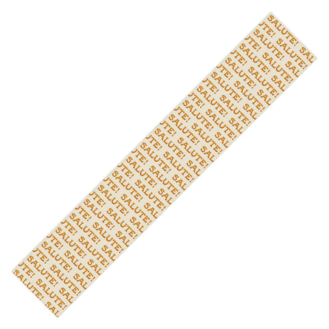 Jessica Molina Salute Gold Pattern on Cream Table Runner