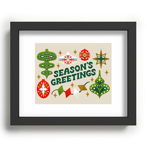 Jessica Molina Seasons Greetings Vintage Ornaments Recessed Framing Rectangle