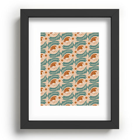 Jessica Molina Sleepy Armadillo Burnt Orange Recessed Framing Rectangle
