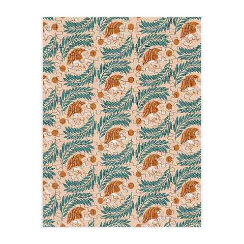 Jessica Molina Sleepy Armadillo Burnt Orange Puzzle