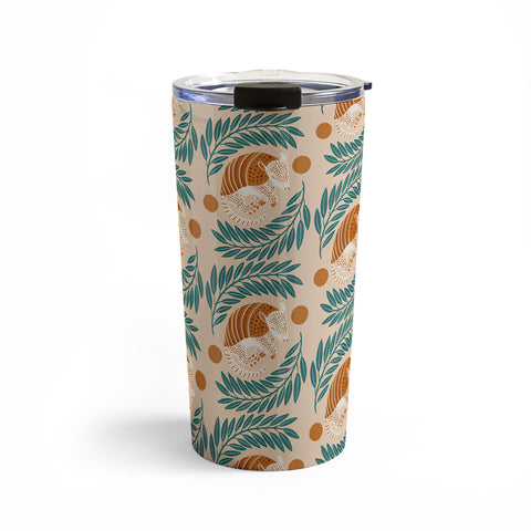 Jessica Molina Sleepy Armadillo Burnt Orange Travel Mug