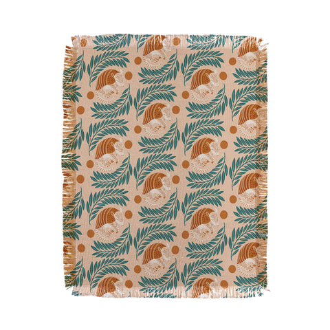 Jessica Molina Sleepy Armadillo Burnt Orange Throw Blanket