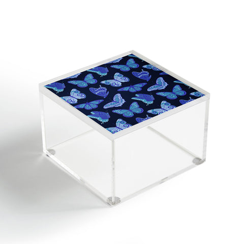 Jessica Molina Texas Butterflies Blue on Navy Acrylic Box