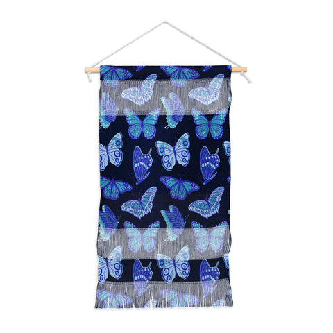 Jessica Molina Texas Butterflies Blue on Navy Wall Hanging Portrait