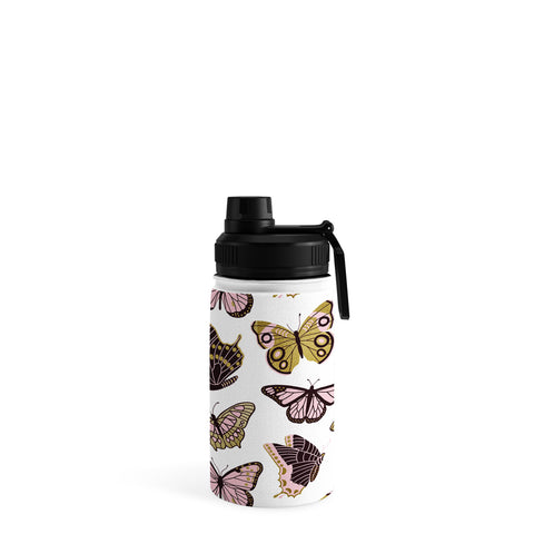 Jessica Molina Texas Butterflies Blush and Gold Water Bottle