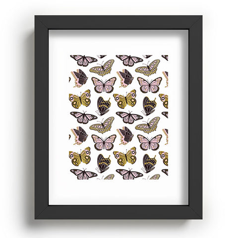 Jessica Molina Texas Butterflies Blush and Gold Recessed Framing Rectangle