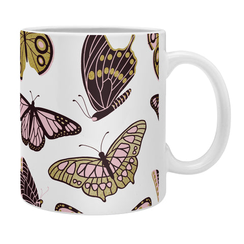 Jessica Molina Texas Butterflies Blush and Gold Coffee Mug
