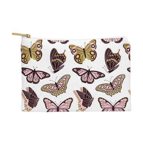 Jessica Molina Texas Butterflies Blush and Gold Pouch