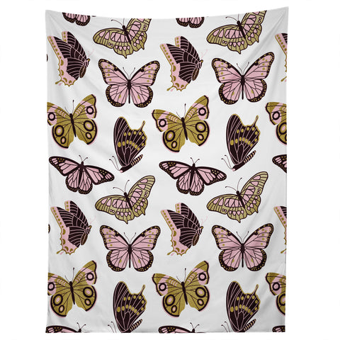 Jessica Molina Texas Butterflies Blush and Gold Tapestry