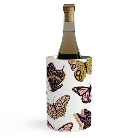 Jessica Molina Texas Butterflies Blush and Gold Wine Chiller