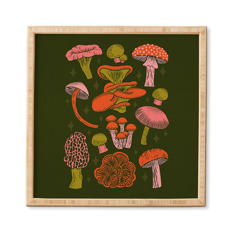 Jessica Molina Texas Mushrooms Bright Multi Framed Wall Art