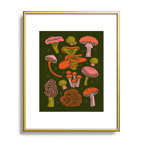Jessica Molina Texas Mushrooms Bright Multi Metal Framed Art Print
