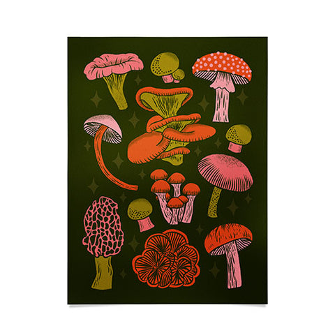 Jessica Molina Texas Mushrooms Bright Multi Poster