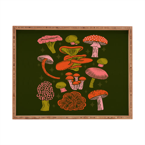 Jessica Molina Texas Mushrooms Bright Multi Rectangular Tray