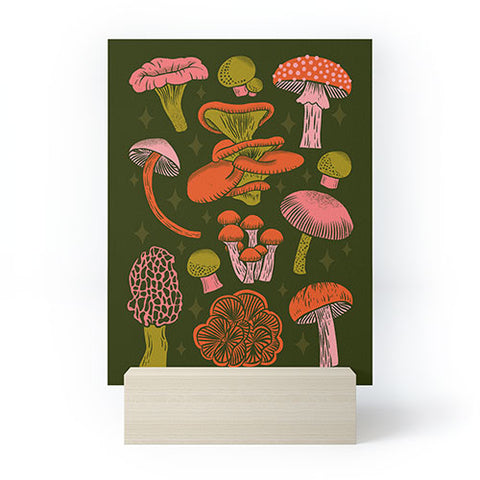 Jessica Molina Texas Mushrooms Bright Multi Mini Art Print