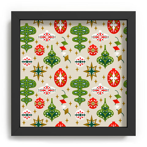 Jessica Molina Vintage Christmas Ornaments Recessed Framing Square