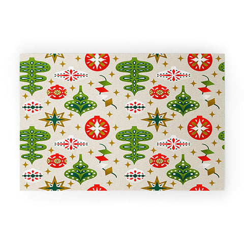 Jessica Molina Vintage Christmas Ornaments Welcome Mat