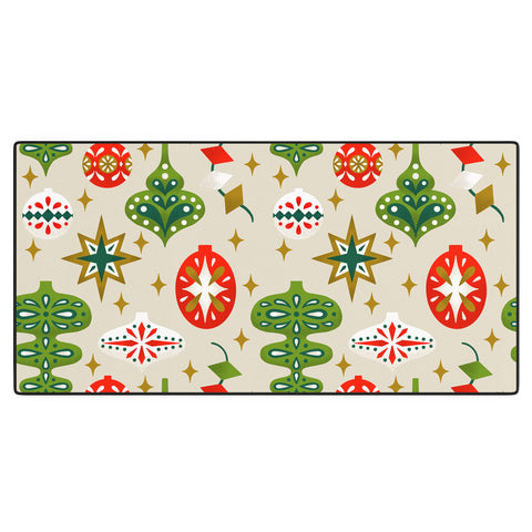 Jessica Molina Vintage Christmas Ornaments Desk Mat