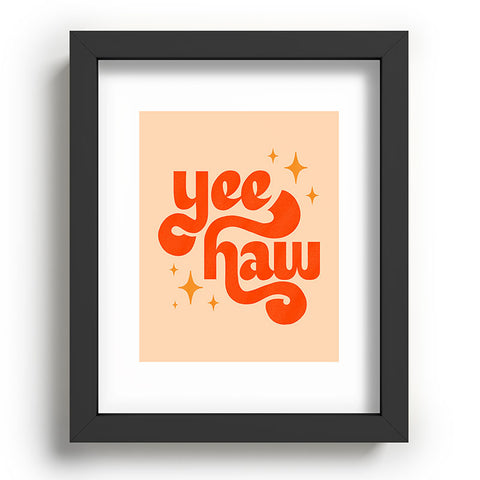 Jessica Molina Yee Haw Orange on Cream Recessed Framing Rectangle