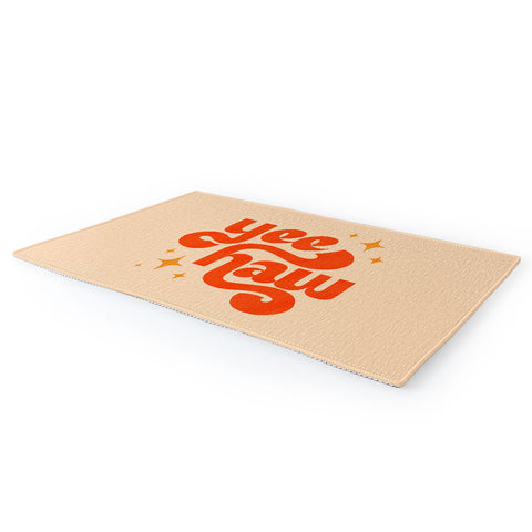 Jessica Molina Yee Haw Orange on Cream Area Rug