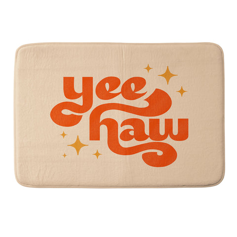 Jessica Molina Yee Haw Orange on Cream Memory Foam Bath Mat