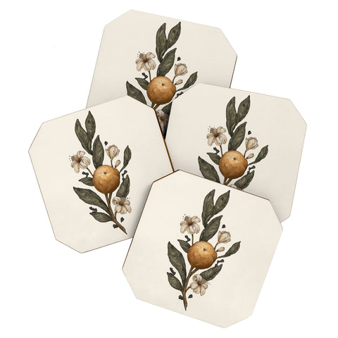 Jessica Roux Clementine Plant Coaster Set