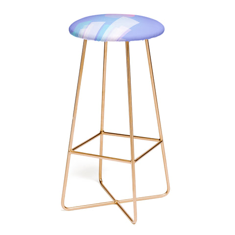 Jimmy Tan Abstract geometric pixel city Bar Stool
