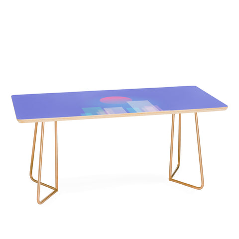 Jimmy Tan Abstract geometric pixel city Coffee Table