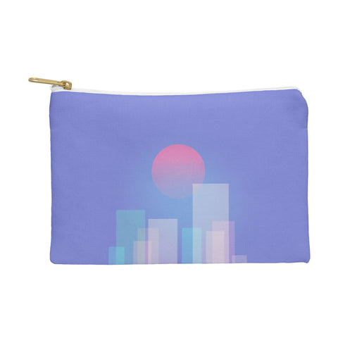 Jimmy Tan Abstract geometric pixel city Pouch