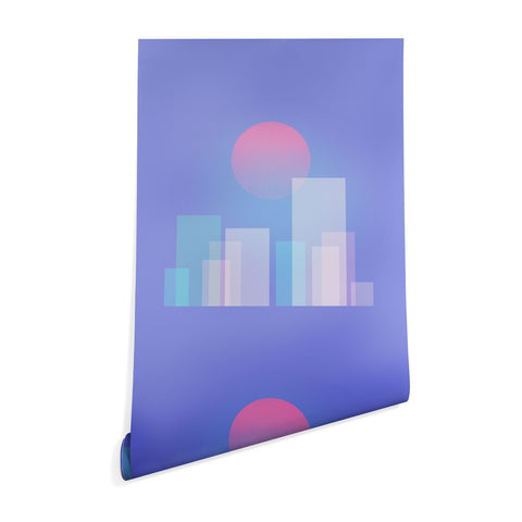 Jimmy Tan Abstract geometric pixel city Wallpaper
