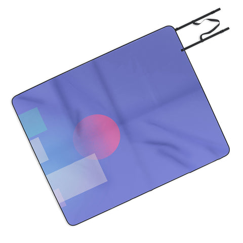 Jimmy Tan Abstract geometric pixel city Picnic Blanket
