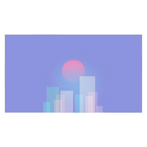 Jimmy Tan Abstract geometric pixel city Tablecloth