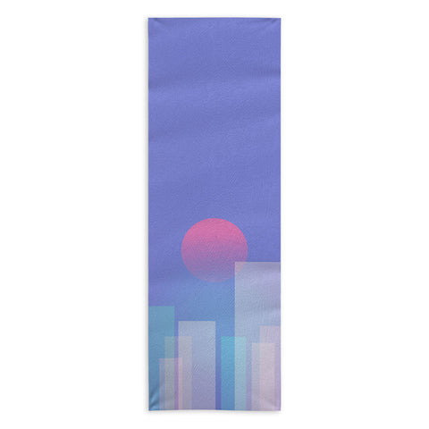 Jimmy Tan Abstract geometric pixel city Yoga Towel
