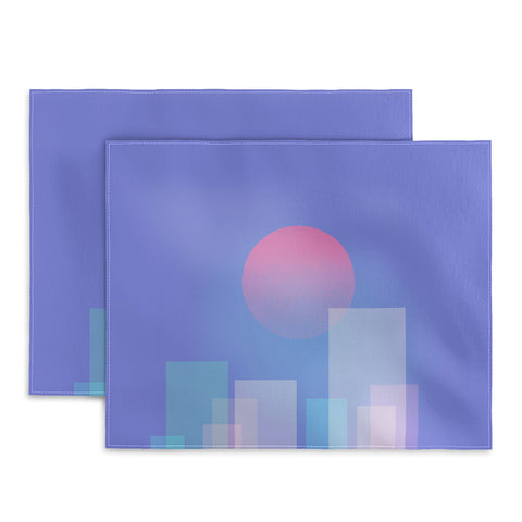 Jimmy Tan Abstract geometric pixel city Placemat