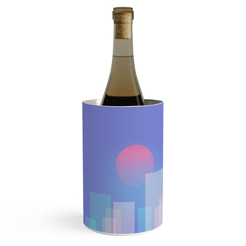 Jimmy Tan Abstract geometric pixel city Wine Chiller