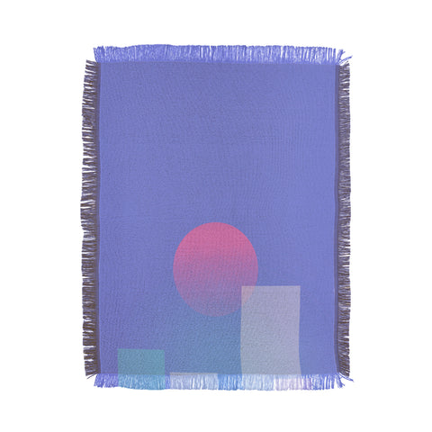 Jimmy Tan Abstract geometric pixel city Throw Blanket